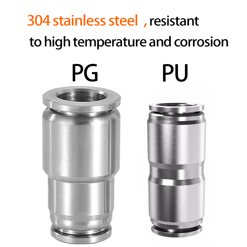 Compression Fitting Brass - PU PG 304 stainless steel metal