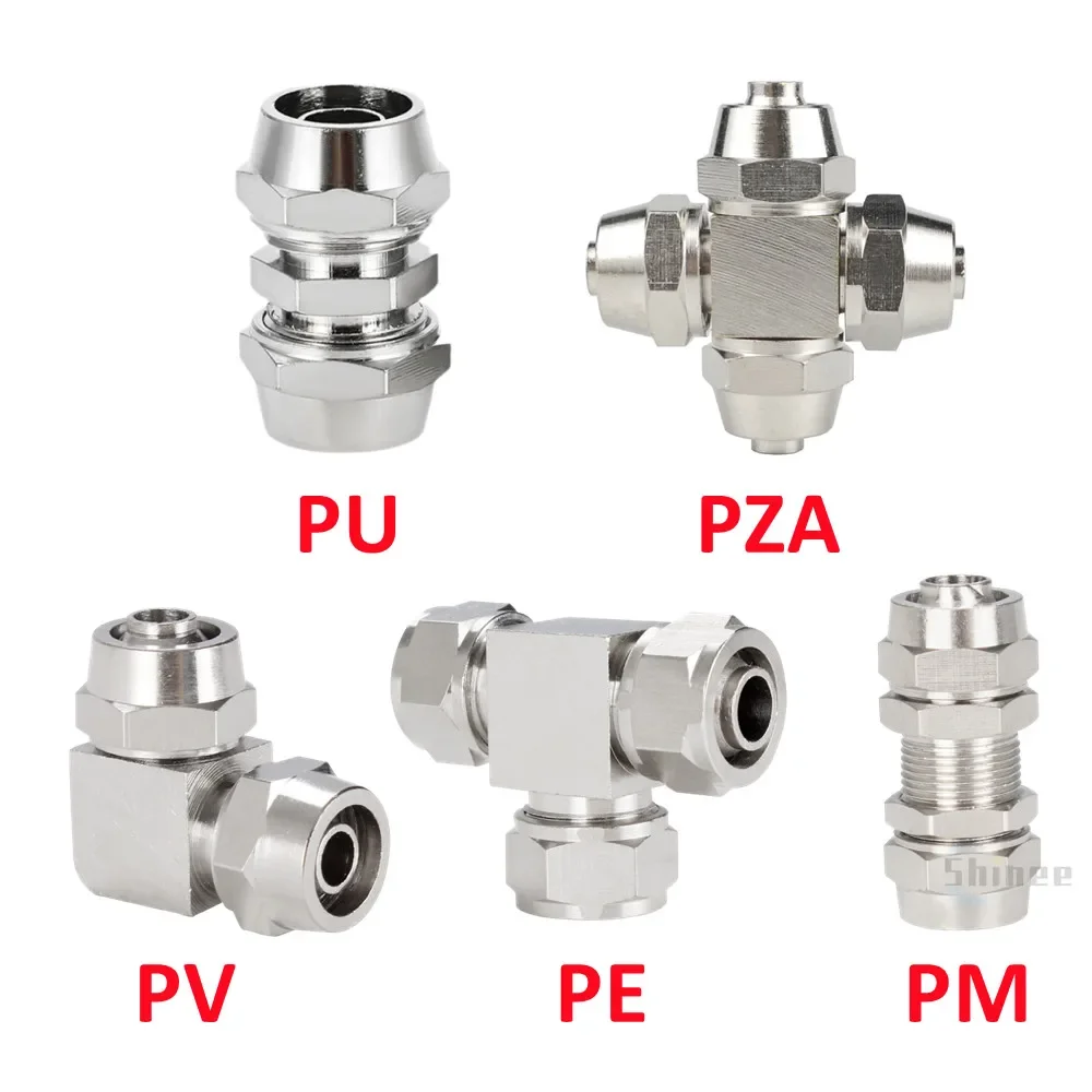 Copper Plated Nickel Pneumatic - Compression Fitting Brass recension och pris