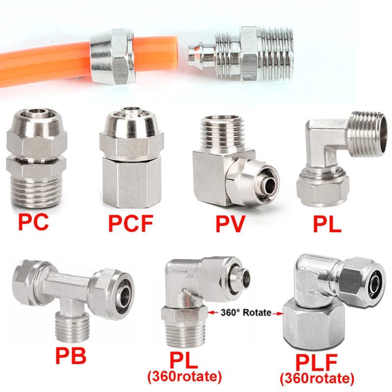 Copper Pneumatic Fittings Air  - Compression Fitting Brass recension och pris