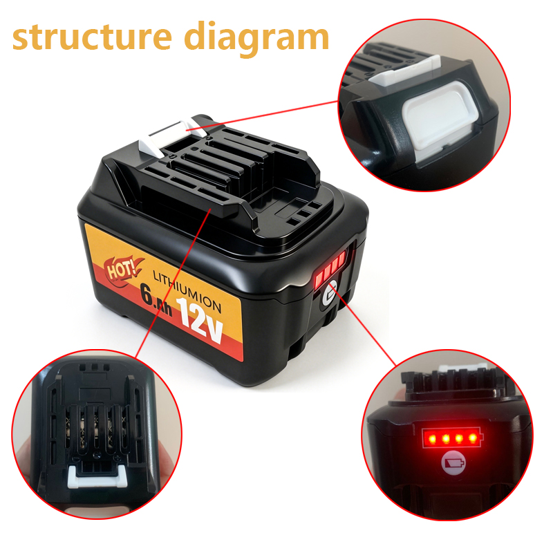 10.8V 12V 6A Rechargeable Repl - Makita Drill Hp1640 recension och pris