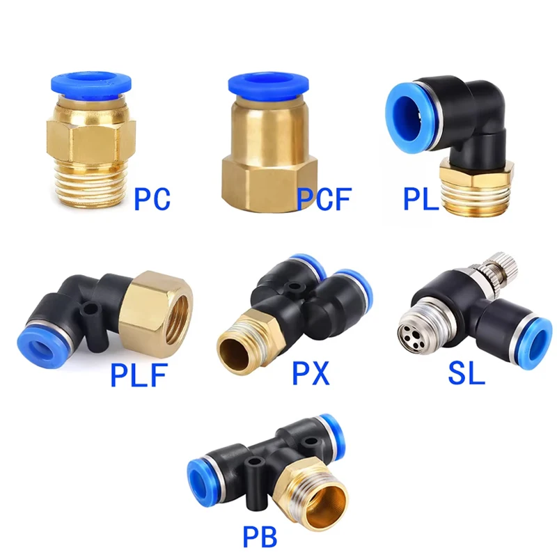 1PCS Pneumatic Quick Connector - Compression Fitting Brass recension och pris
