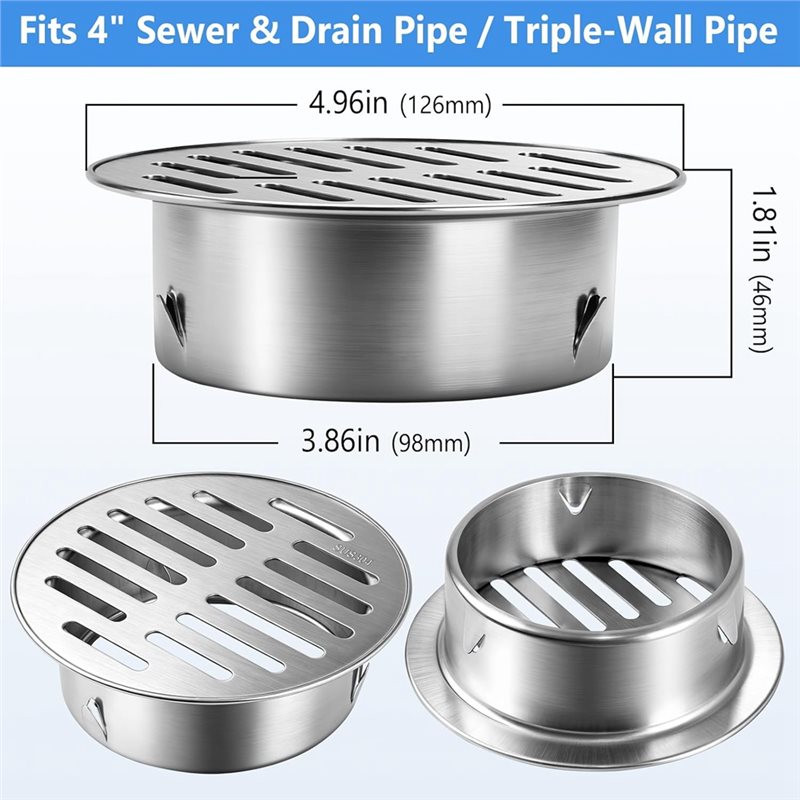 RMWIN-Round 4 Inch 304 Stainle - Drain Pipe Clip recension och pris