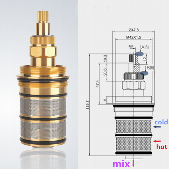 Brass Bath Shower Thermostatic - Shower Valve Cartridge recension och pris